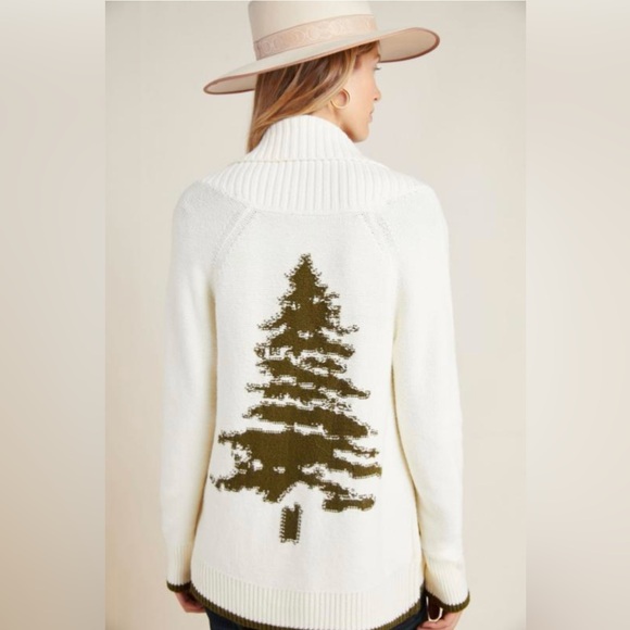 Anthropologie Sweaters - by Anthropologie Evergreen Tree Cardigan Sweater